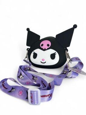 Sanrio Kuromi Crossbody Bag Mini Purse Purple Adjustable Strap Kawaii Cute